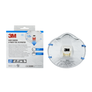 3M Stofmasker voor handmatig en machinaal schuren 8822