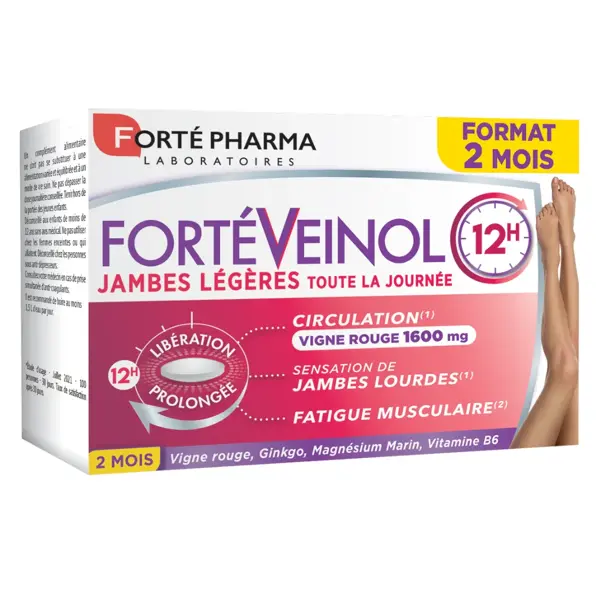 Forté Pharma Fortéveinol Light Circulação Sanguínea nas Pernas 60 comprimidos 2 meses