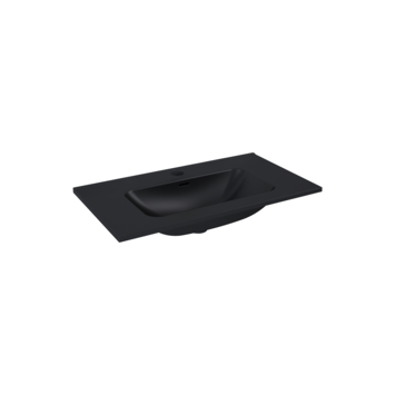 Atlantic wastafel Skappa zwart keramiek 80 cm
