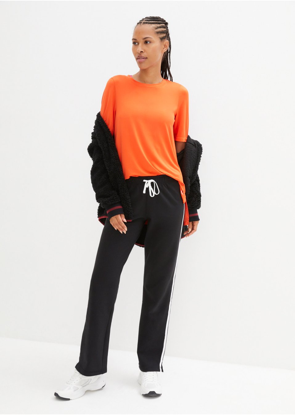 Pantalon de jogging en coton, coupe droite