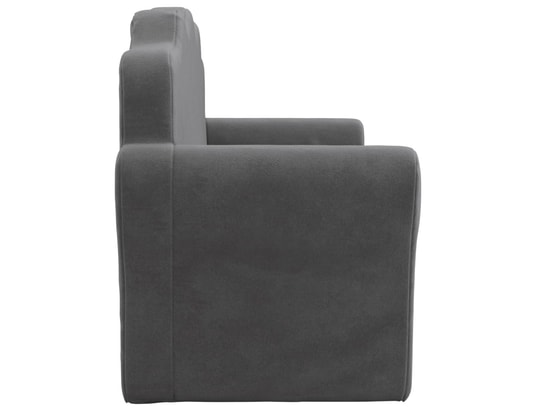 VIDAXL - Chambre bébé Canapé-lit pour enfants 2 places anthracite peluche douce