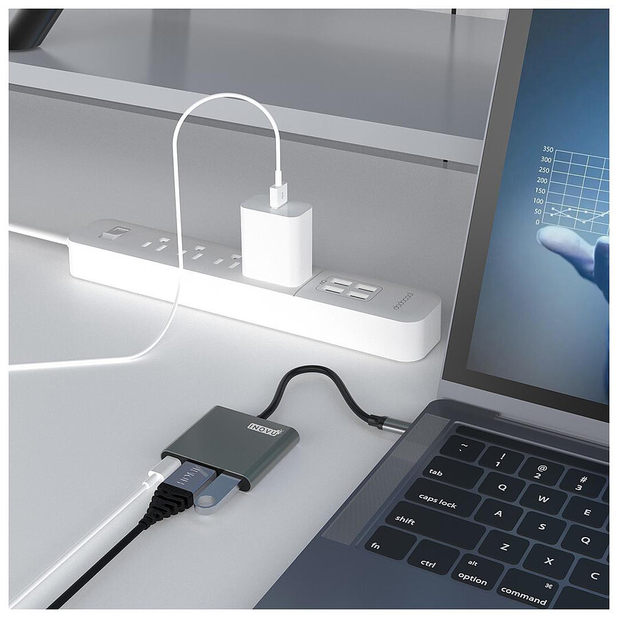 INOVU Adaptateur USB-C vers HDMI et 2x USB