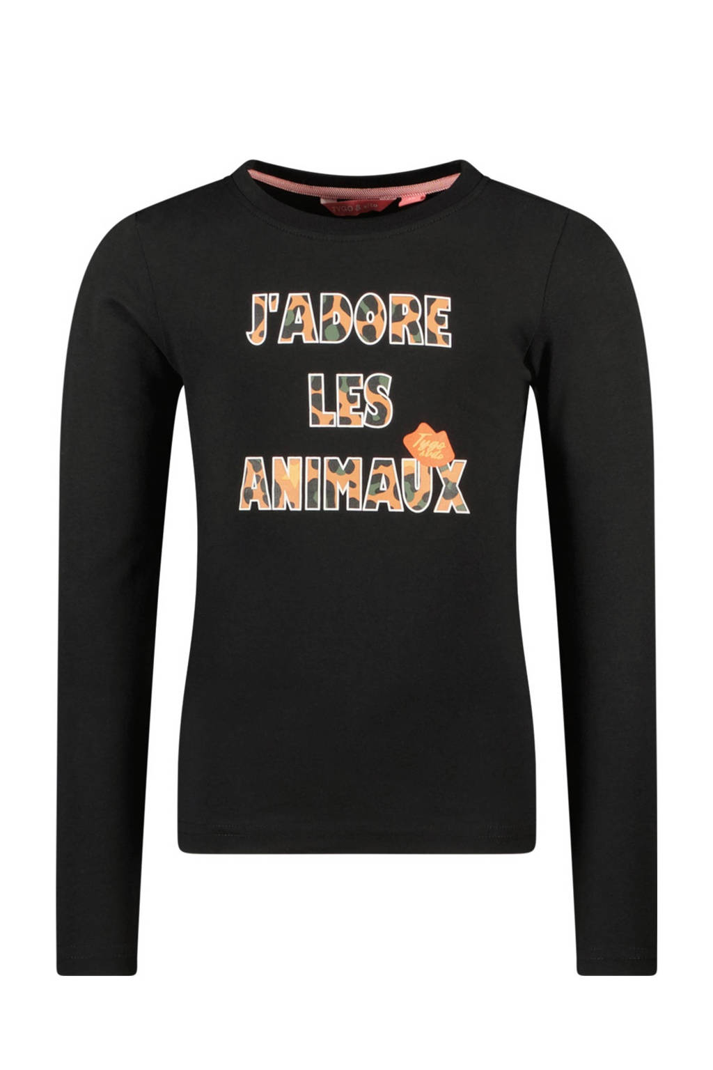 TYGO & vito longsleeve Linde met printopdruk zwart