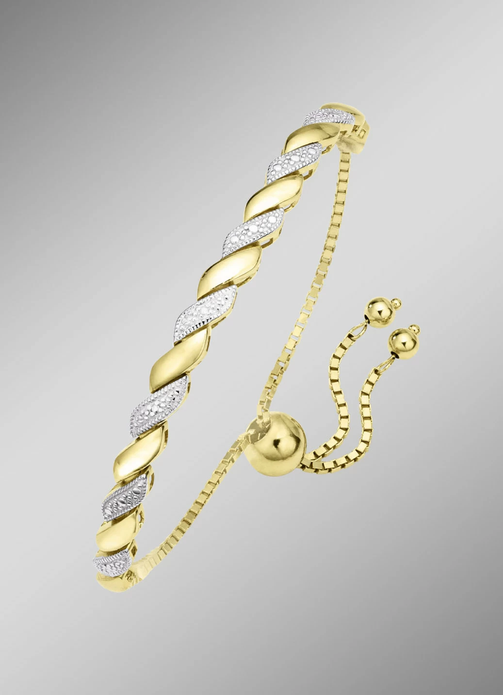 Edles und hochwertiges Armband in Bicolor mit Brillant