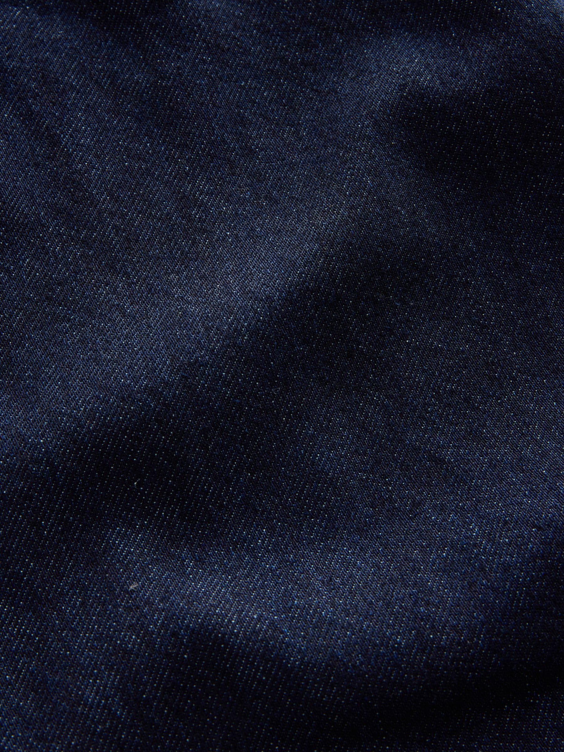 Blauw met wassing - 100% katoenen mom jeans met rechte pijpen
