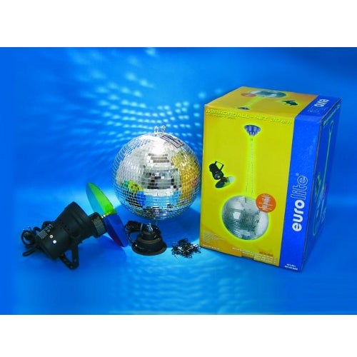 Eurolite 30 cm spiegelbolset met spot en kleurenwiel