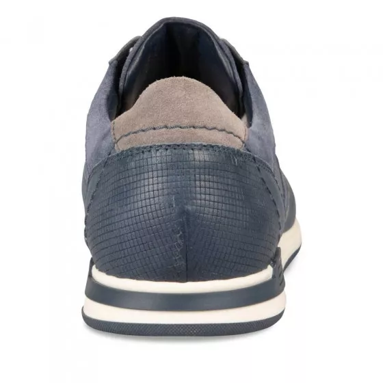 Baskets BLEU DENIM SIDE CUIR