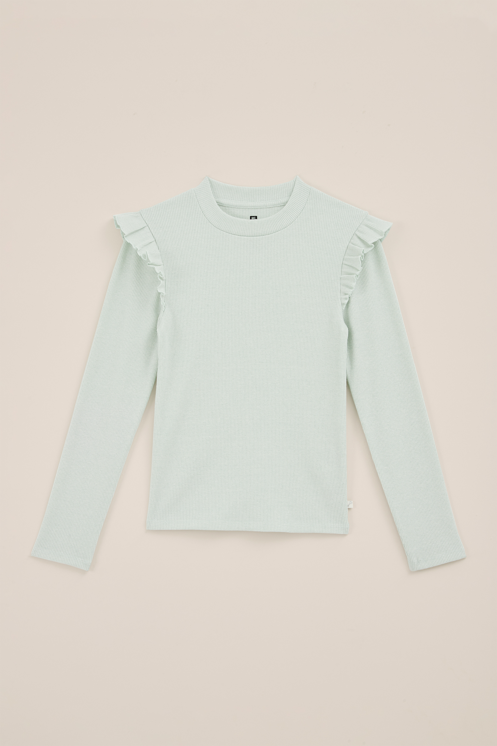 Meisjes T-shirt met glittergaren WE Fashion Lichtgroen