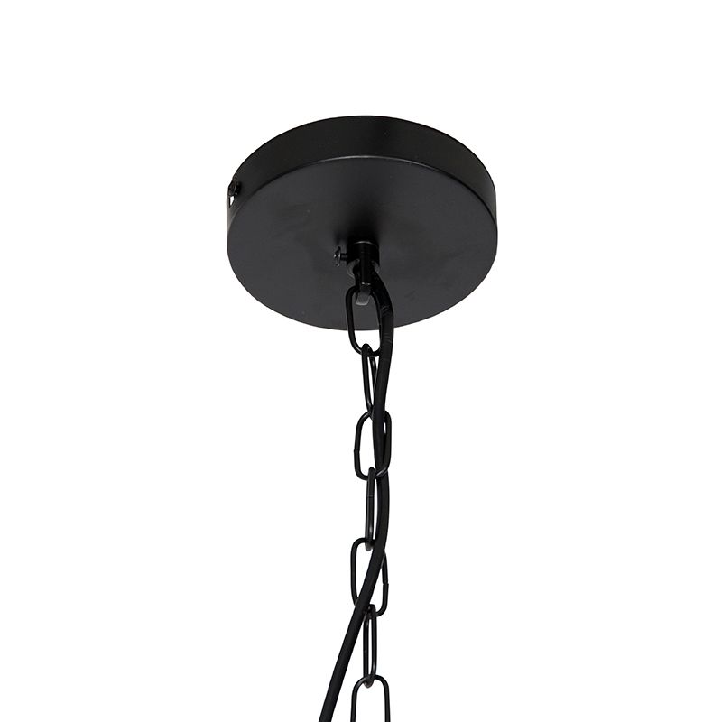 Oosterse hanglamp zwart met koper - Maru 5