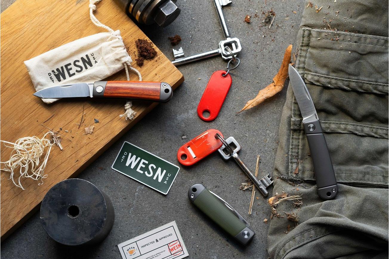 WESN Henry SN07-0, 12C27, Cherry Wood, slipjoint zakmes