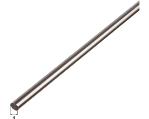 Ronde staaf van roestvrij staal Ø 6 mm, 2 m