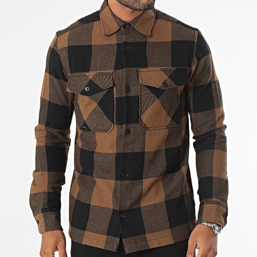 Surchemise A Carreaux Roy Marron Noir