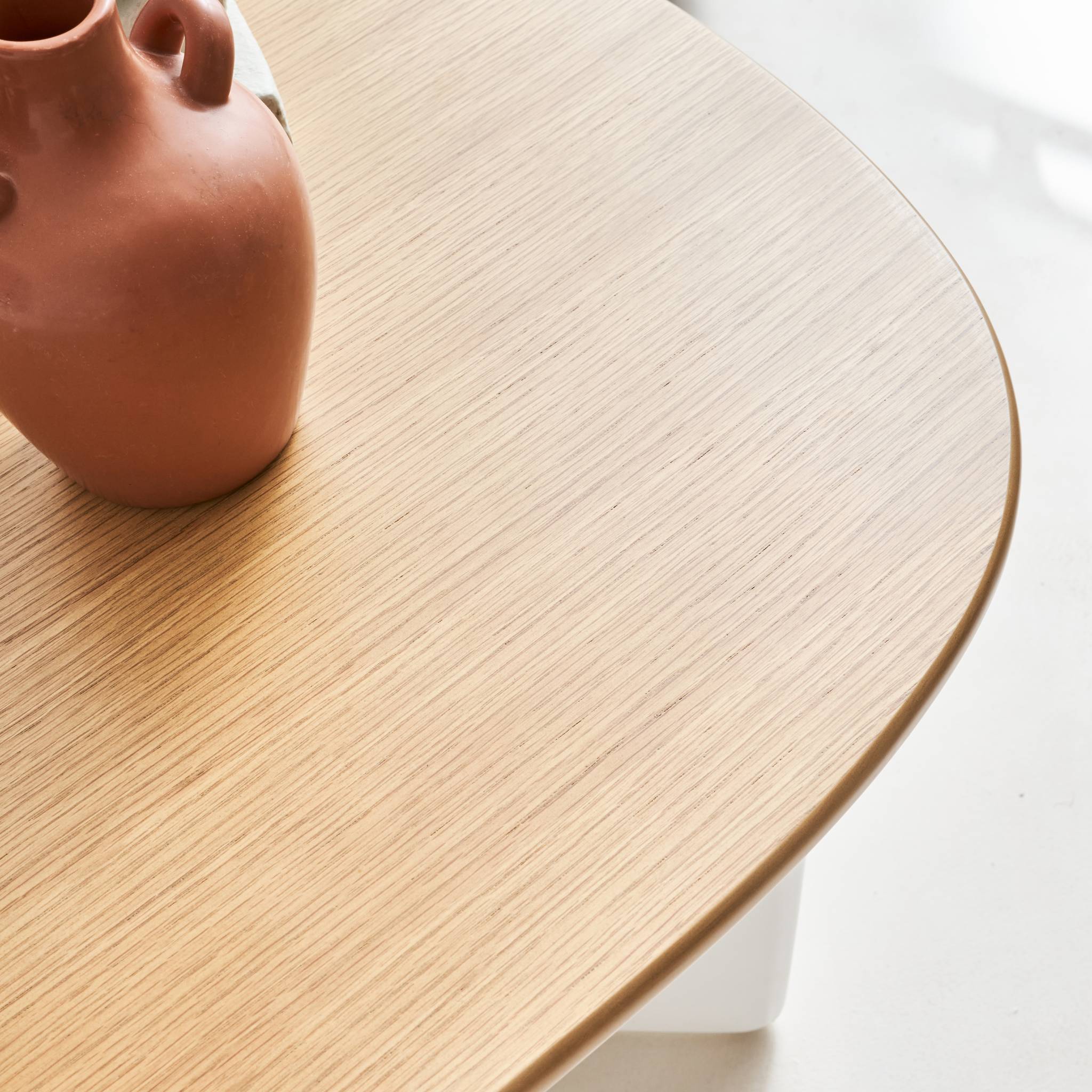 Table basse carrée 70cm mdf et placage chêne