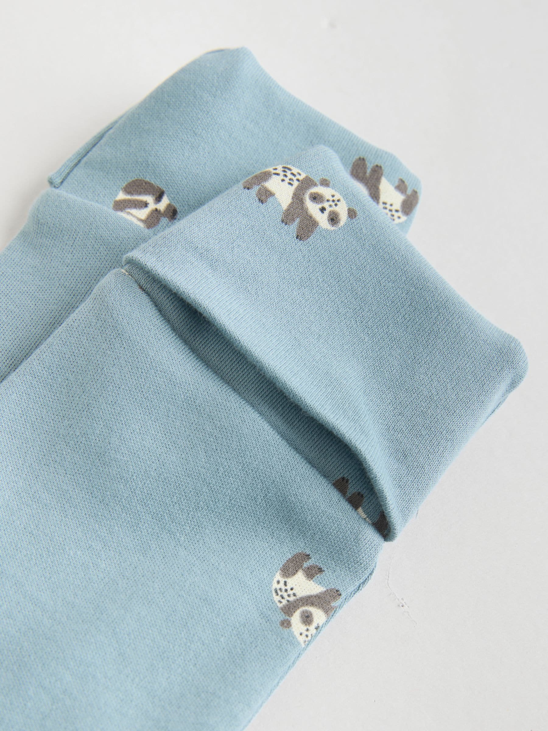 Mineraalblauw - 100% katoenen babyslaapzakjes met tweewegrits verpakking van 5 (0mnd -2jr)