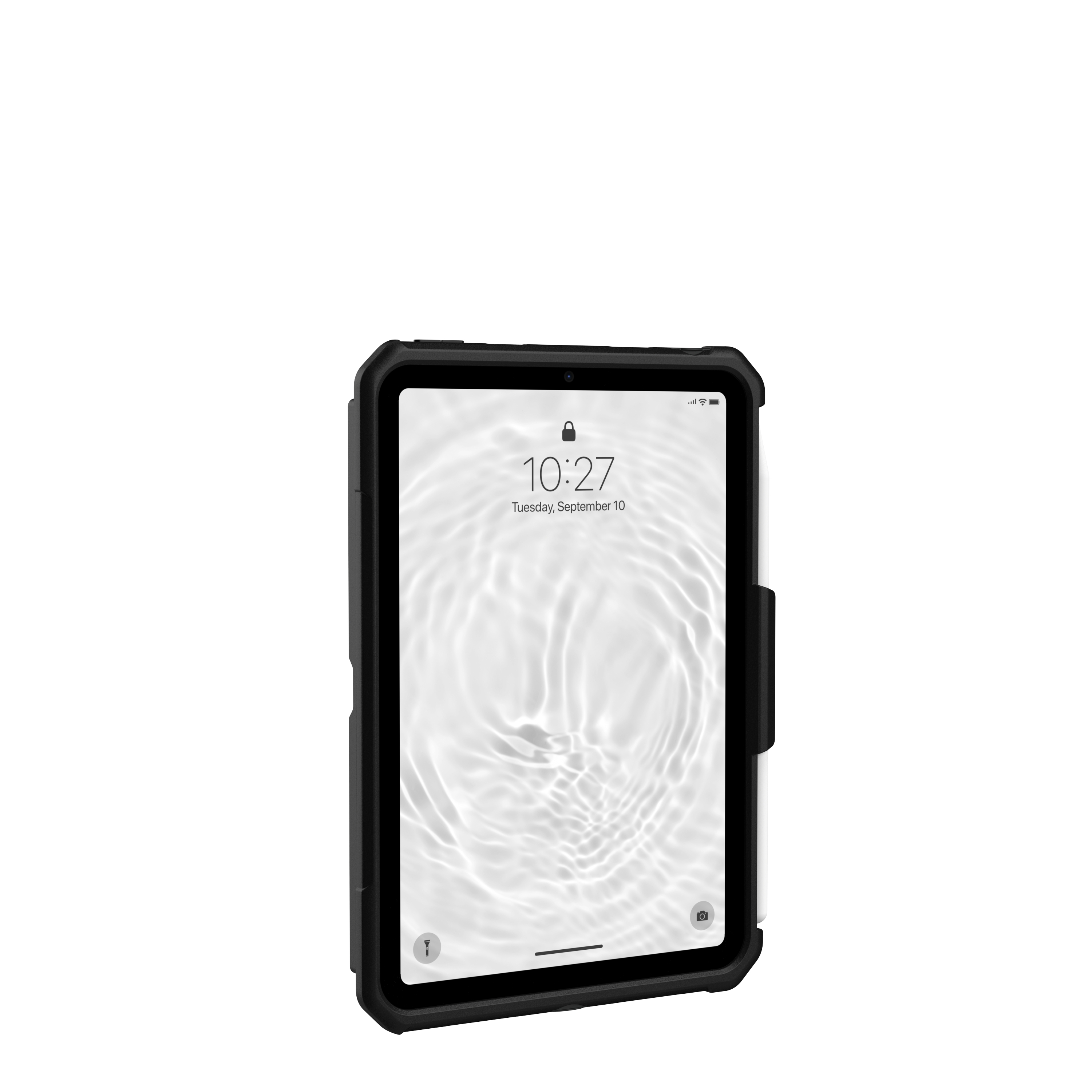 iPad Mini 7 (2024) / Mini 6 (2021) Outdoor Schutz Hülle Back Cover Scout   Kickstand   Apple Pencil Halterung (124014B14040) - Schwarz