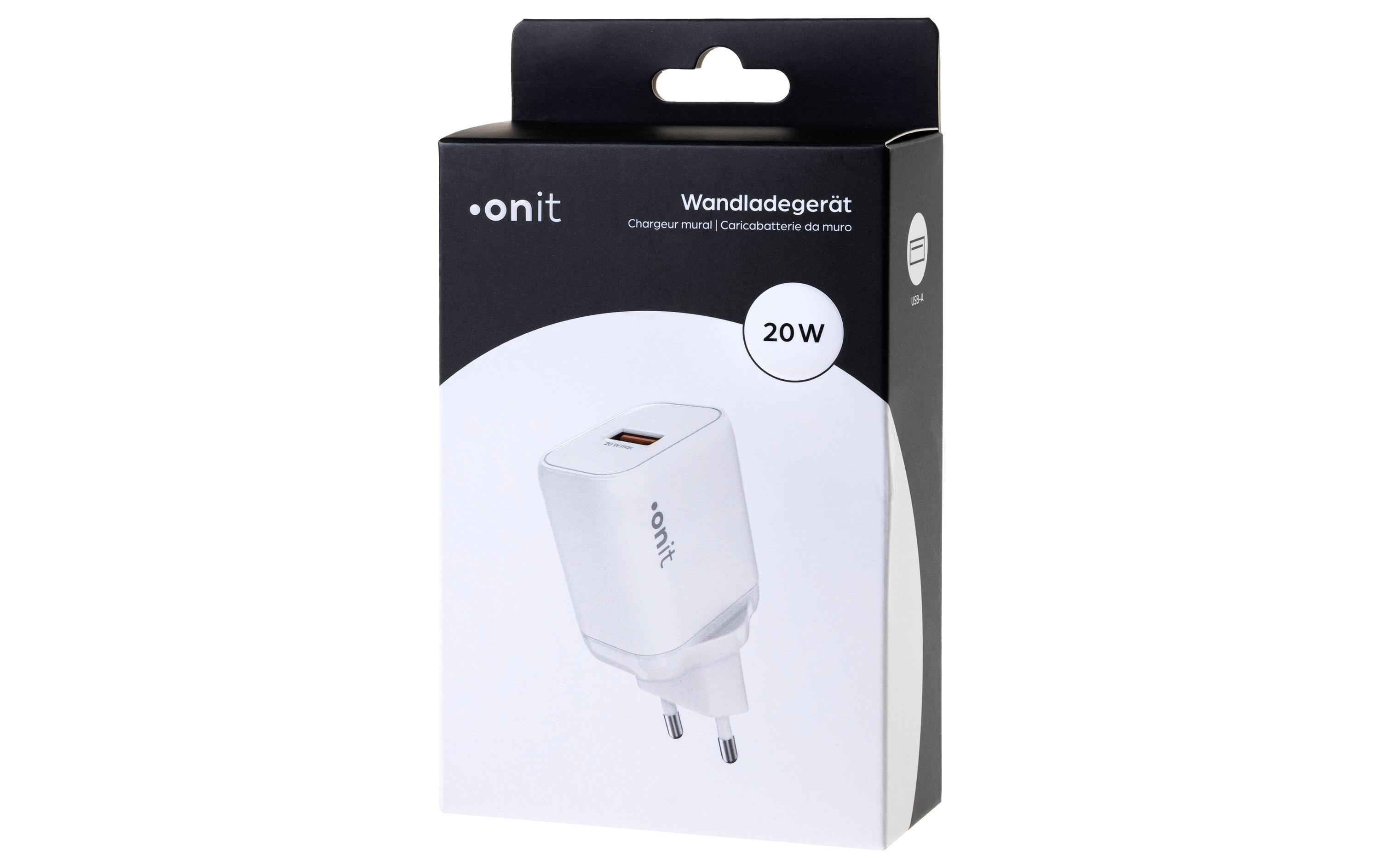 USB-Wandladegerät Single 1A 20 W GaN WeissLadeadapter mit einem USB-A-Port