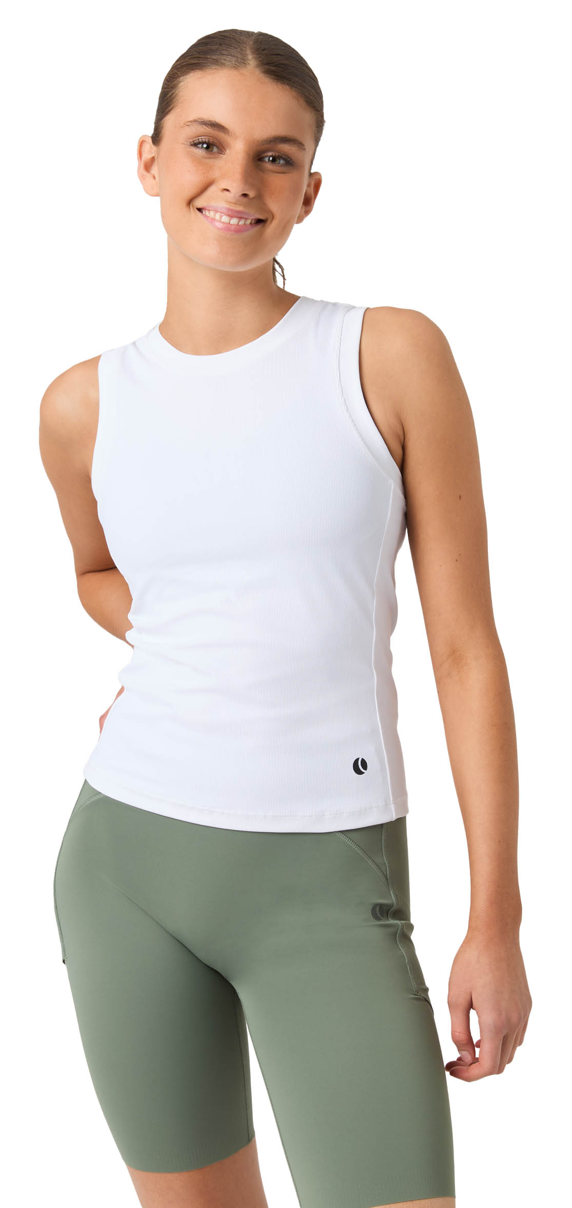 Ace Pocket Ribbed Tank Top Dame WE001/Brilliant White