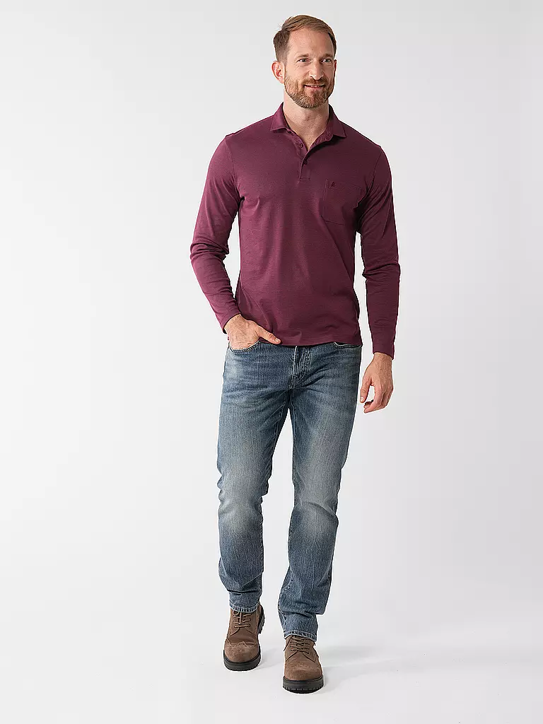RAGMAN Poloshirt dunkelrot