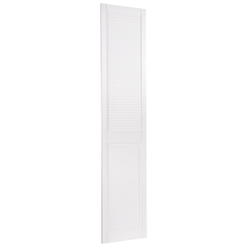 CanDo deur louvre dicht met paneel wit 198x39,4 cm