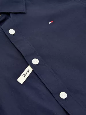 Camisa de algodão popeline elástico