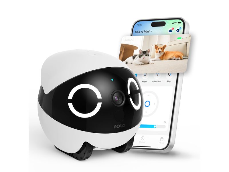 ENABOT Rola Mini Pet Monitor 2k Cam Kleine fahrbare Überwachungskamera