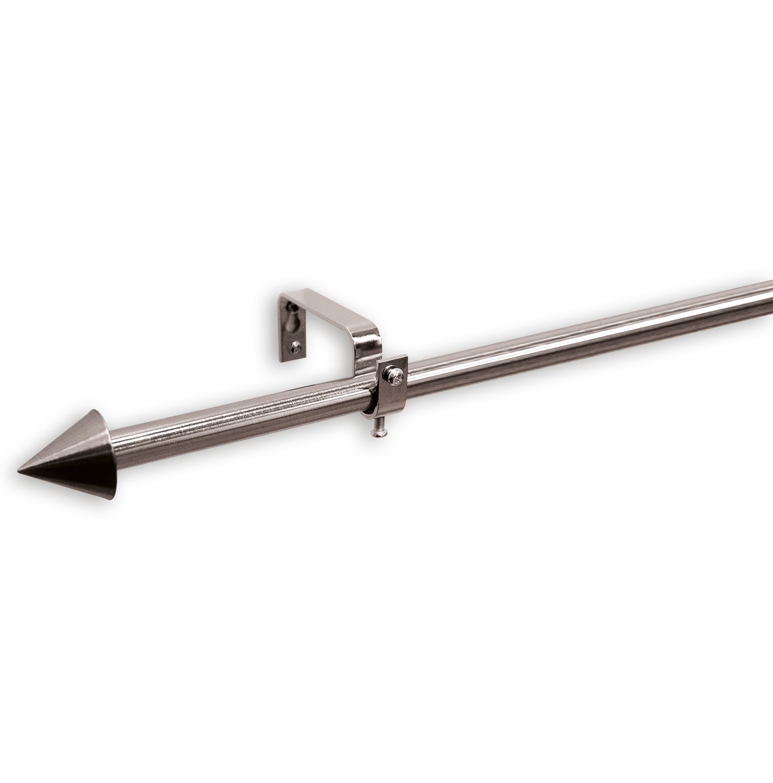 Gardinenstange - Edelstahl - Kegelform - 130-240 cm