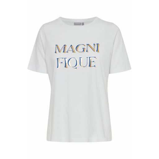 Fransa Riley T-shirt, Blanc de Blanc Mix, M
