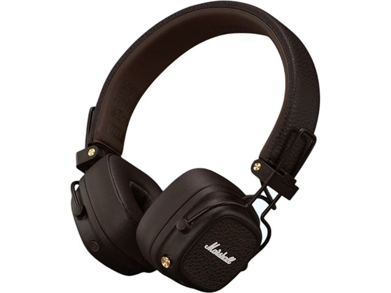 Marshall Wireless On-Ear-Kopfhörer Major V Braun Ein Klassiker kehr zurück – Mit bis zu 100 Stunden kabelloser Spieldauer