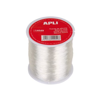 Apli Agipa - Bobine de fil silicone - 0,7 mm x 100 m - transparent
