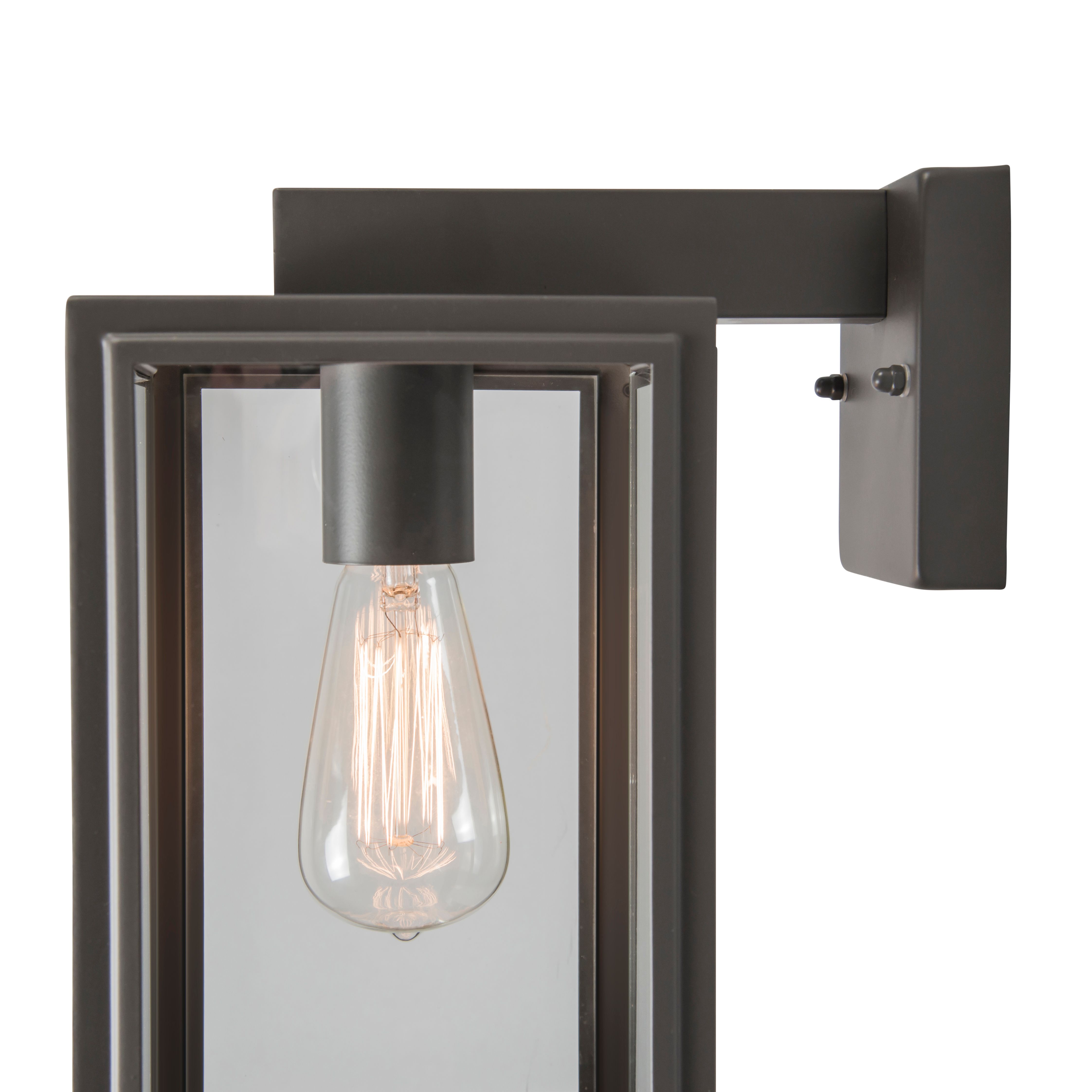 Industriële buiten wandlamp grijs IP44 - Sutton down