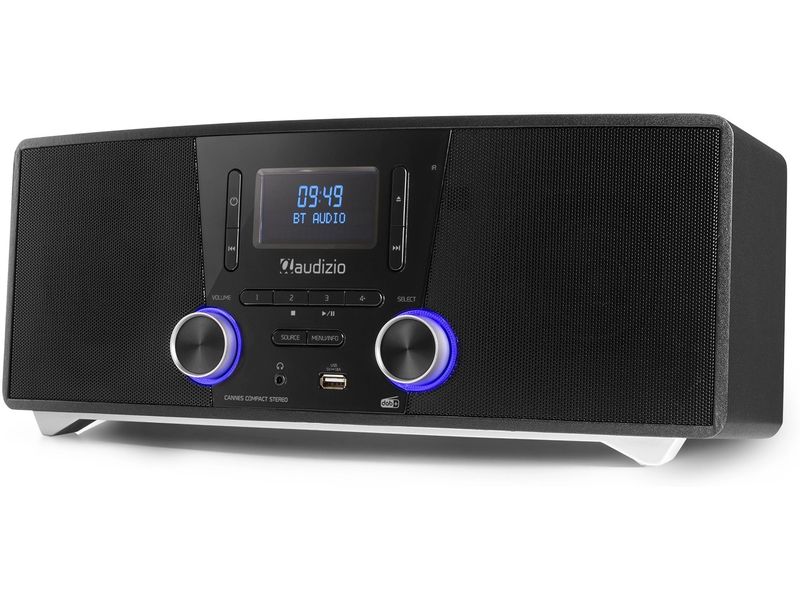 Audizio Micro-HiFi Anlage Cannes Schwarz DAB  Radio mit CD-Player