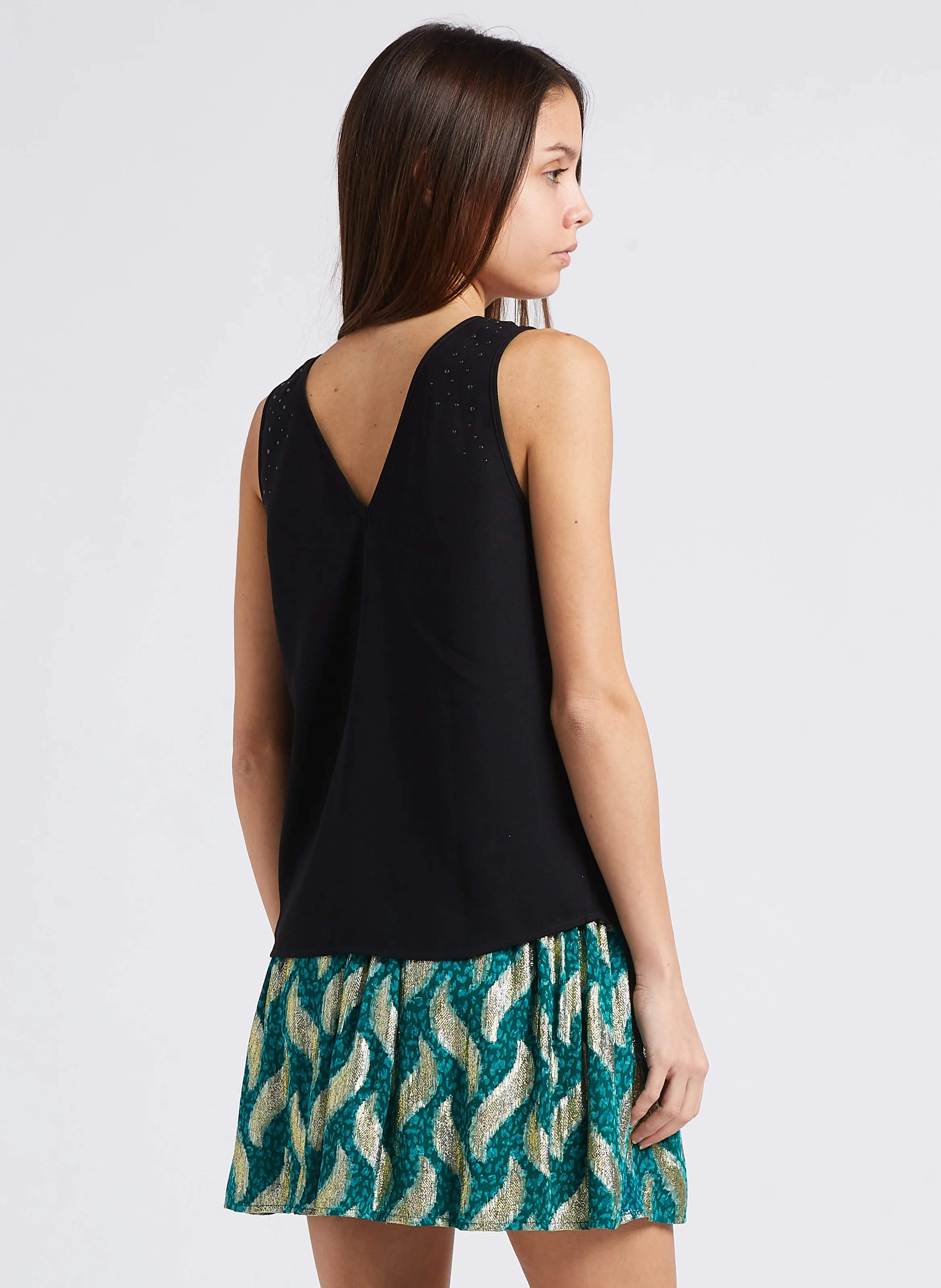 Top col rond | Noir