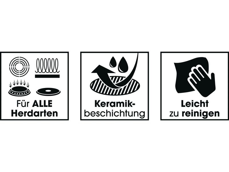 BRATmaxx Bratpfanne Aluminium Pfannen Set 3 Stück 20 cm/24 Bratpfannen aus Aluminium