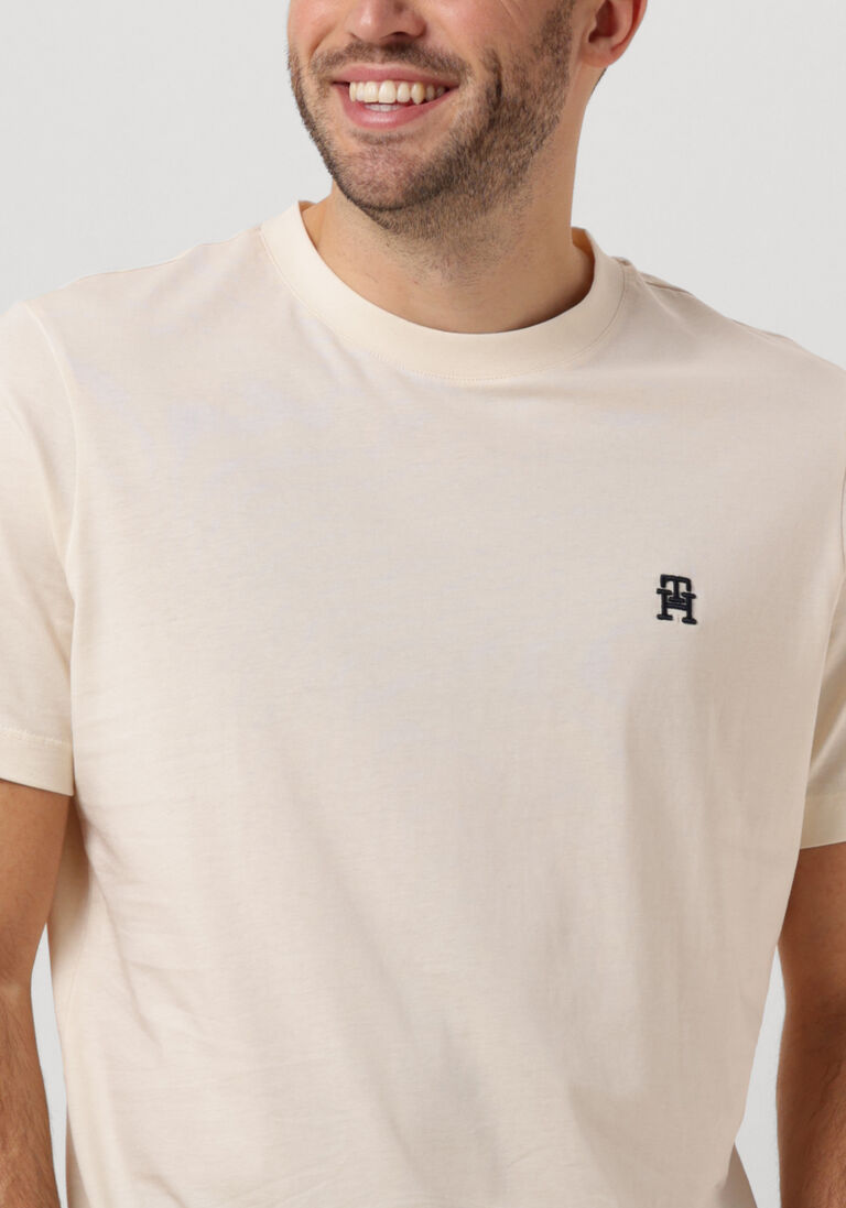 TOMMY HILFIGER beige tommy hilfiger t-shirt monogram imd tee
