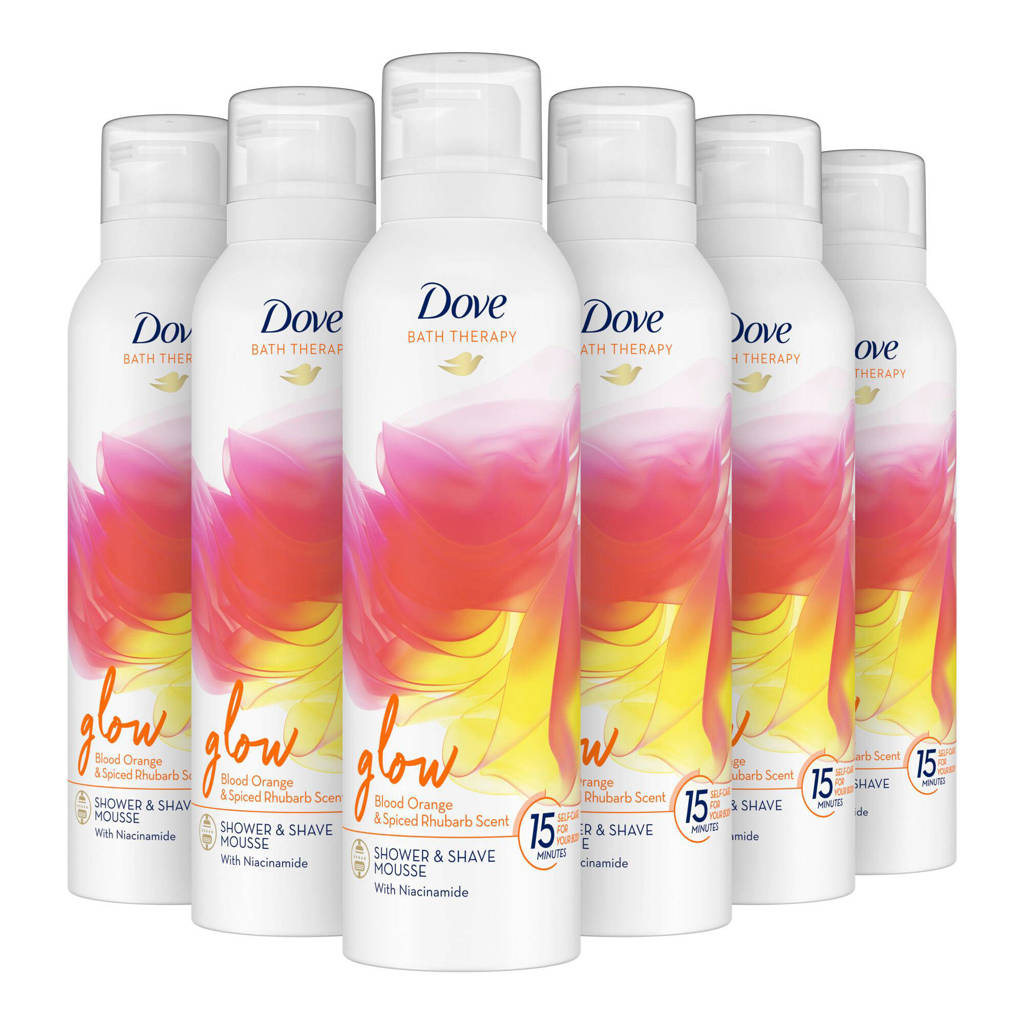 Ideale combi!Glow douche- & scheerschuim - 6 x 200 ml