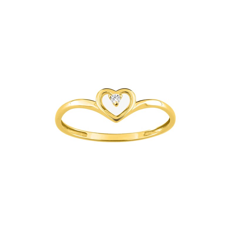 Bague Femme - Or 18 Carats - Diamant 0,02 Carats