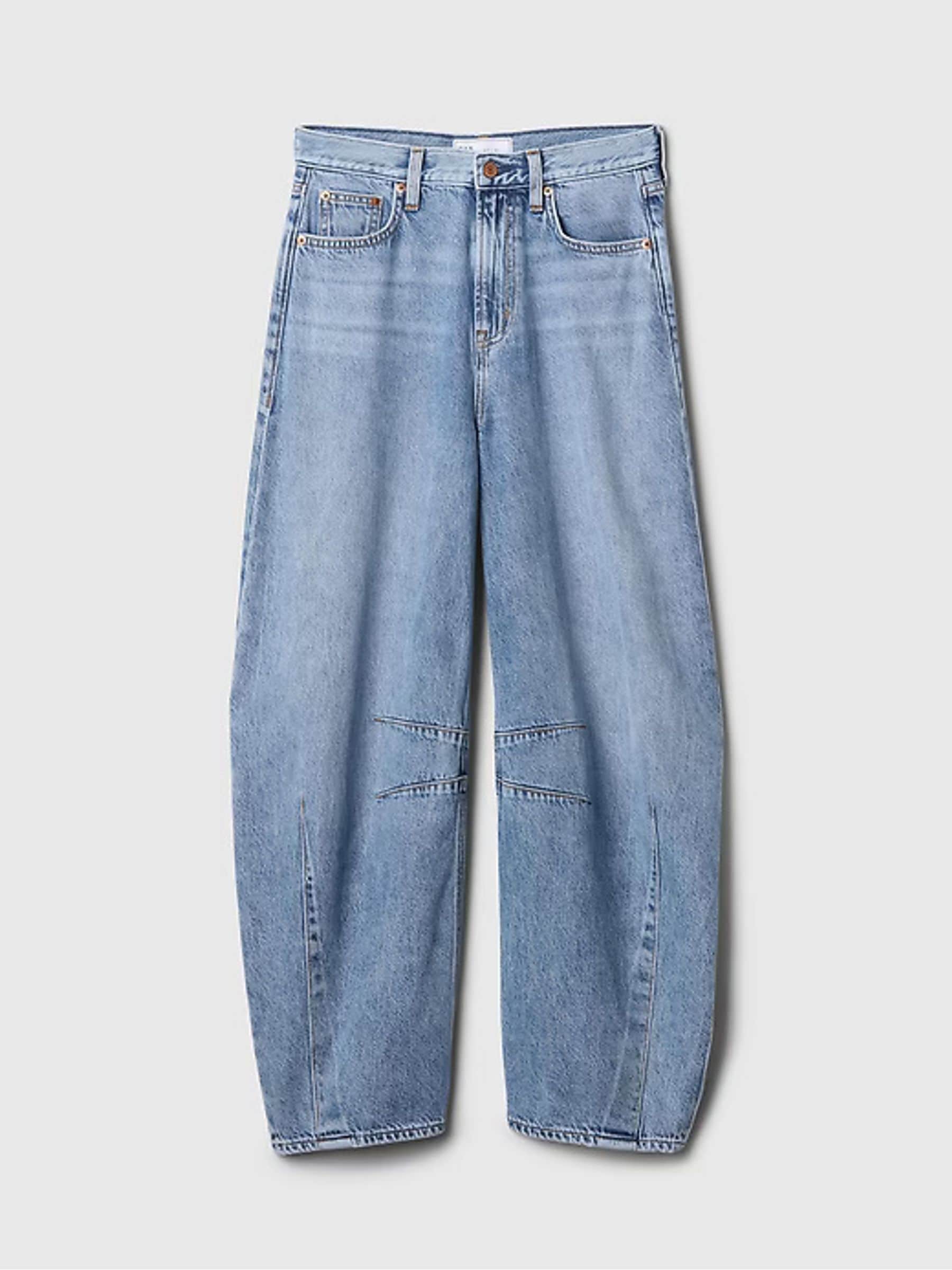 Blauw - Gap UltraSoft jeans met hoge taille en hoefijzervormige pijpen