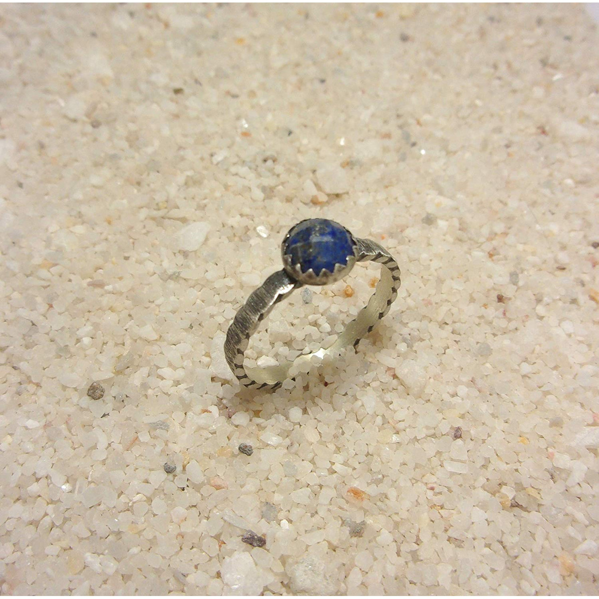 Bague Tikuna en Argent 925/1000 et Lapis-Lazuli