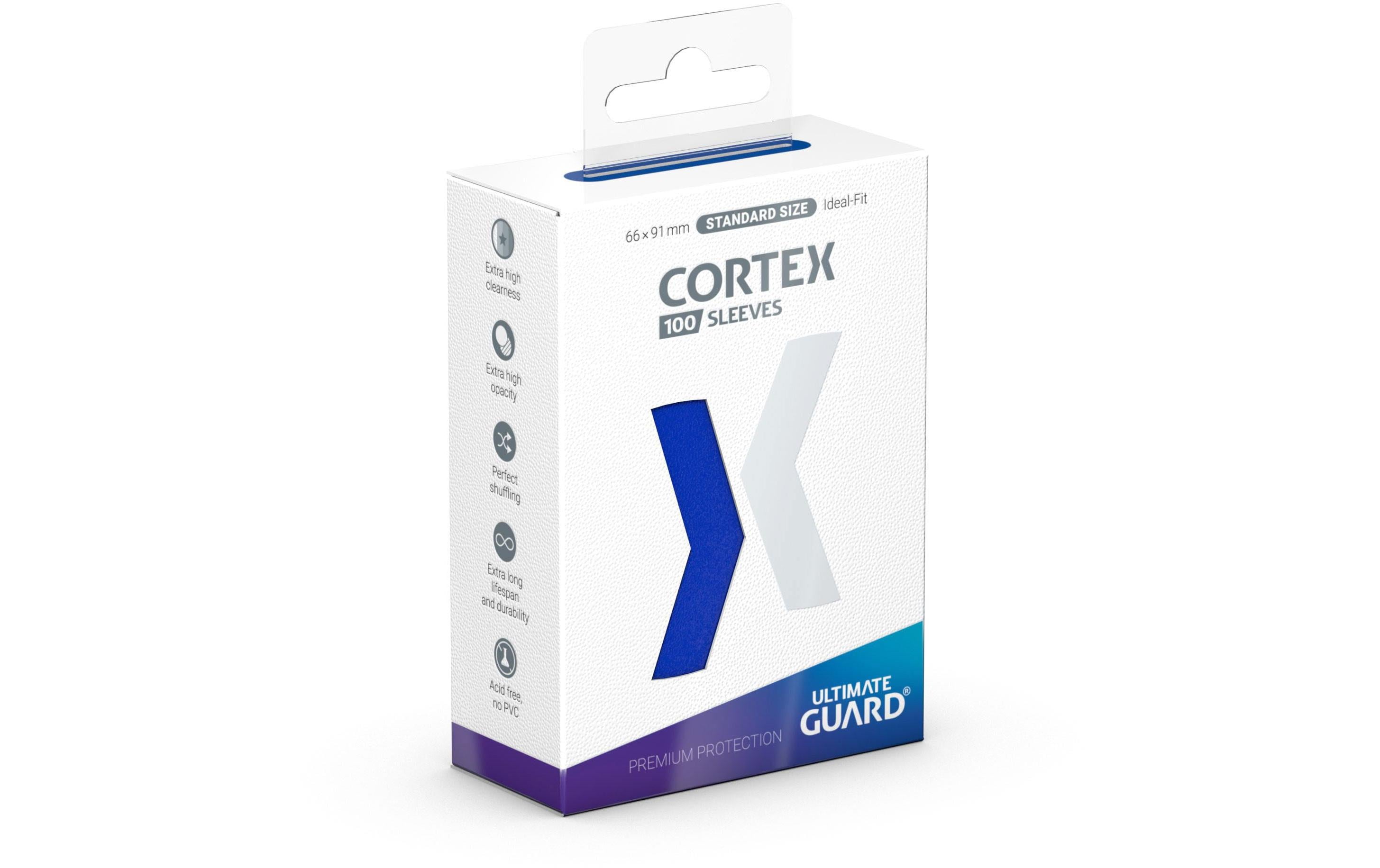 Kartenhülle Cortex Sleeves Standardgrösse Blau 100Ideal-Fit Sleeves 66 x 91 mm