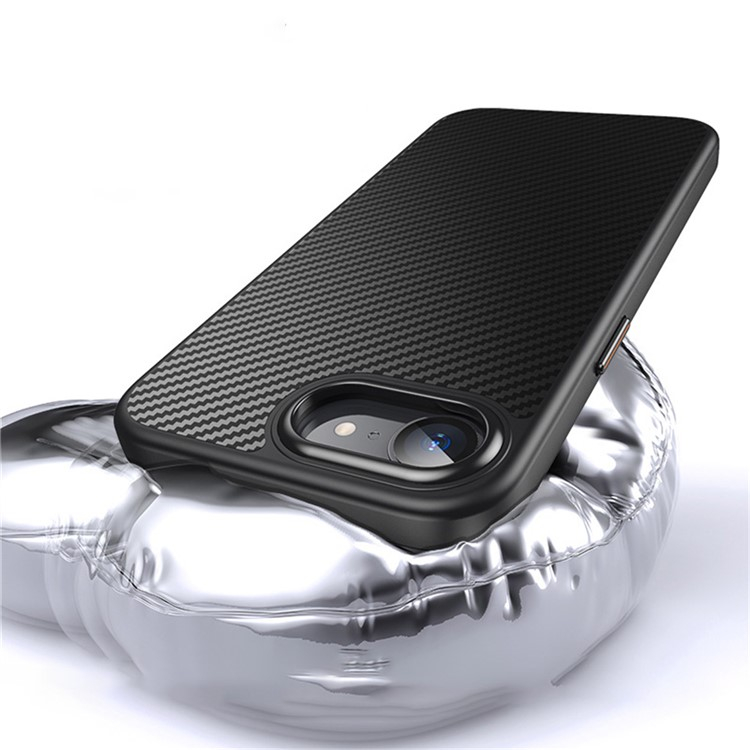iPhone 16e Hardcase Hülle im Carbon Look - Schwarz