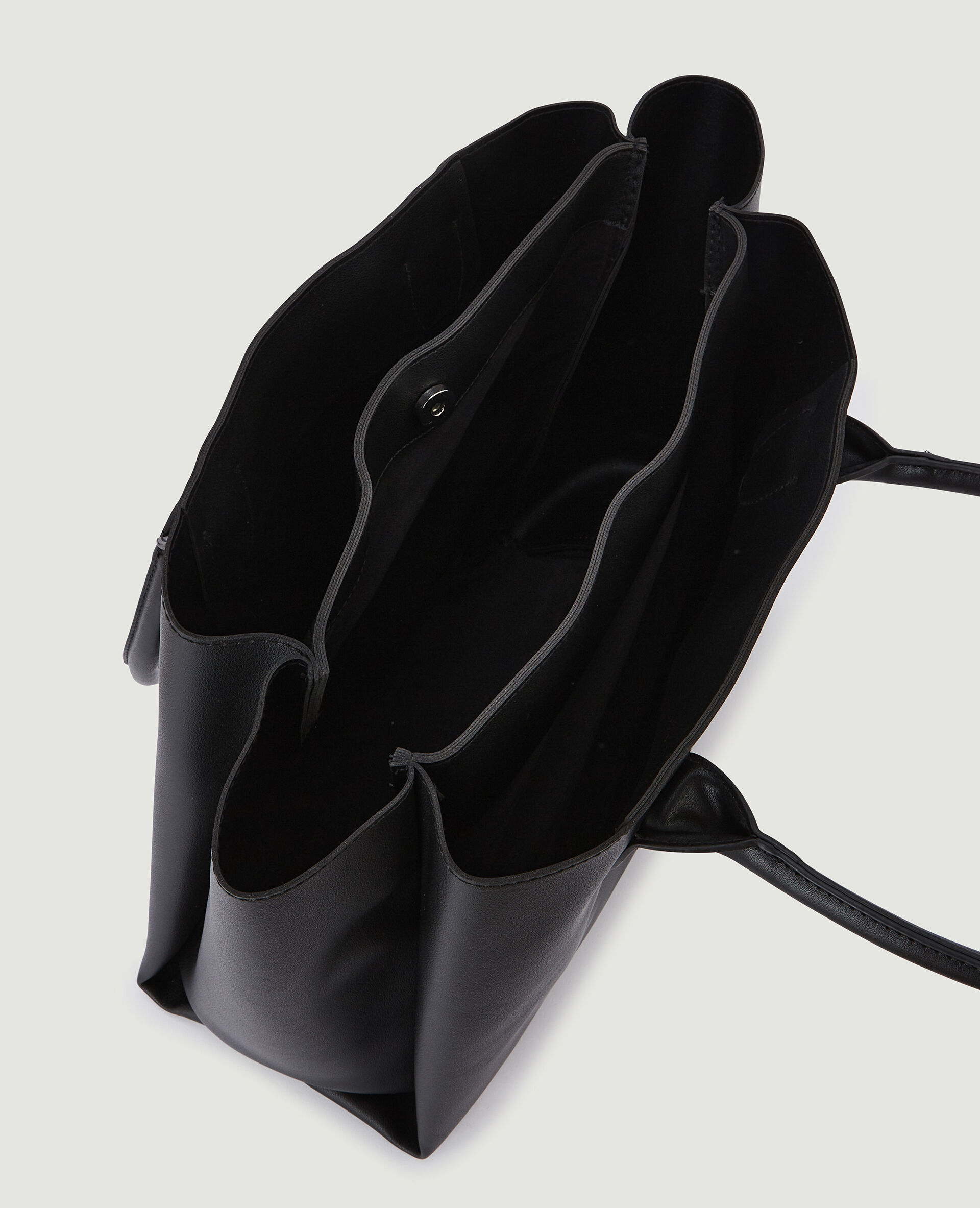 Grand cabas en simili - Noir