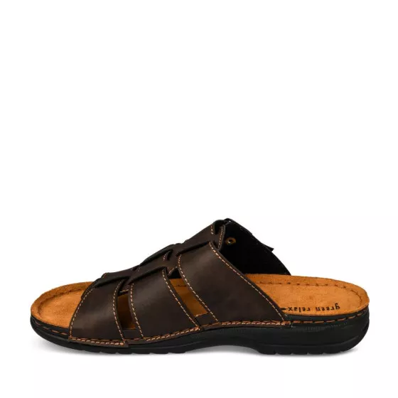 Mules MARRON GREEN RELAX