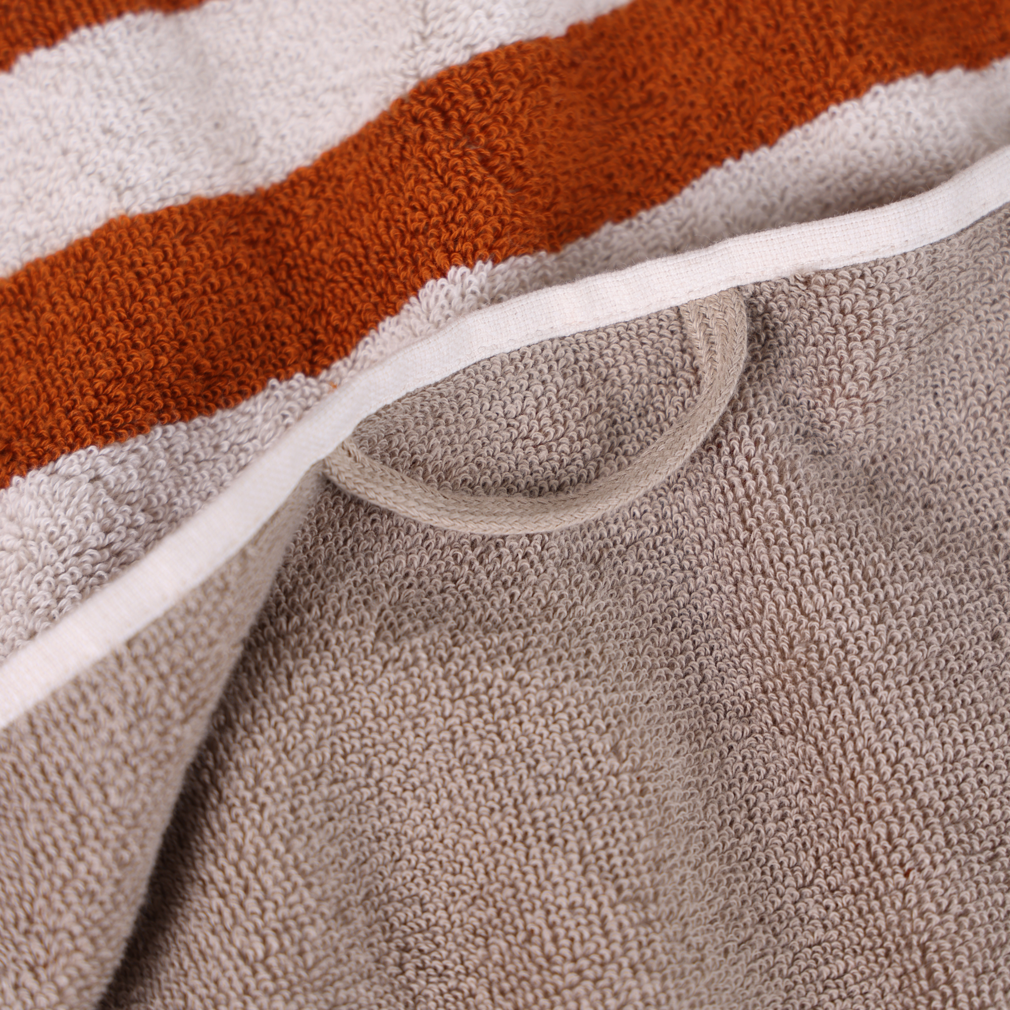 Handdoek Vienna beige/orange/white 70x140 cm - set van 6