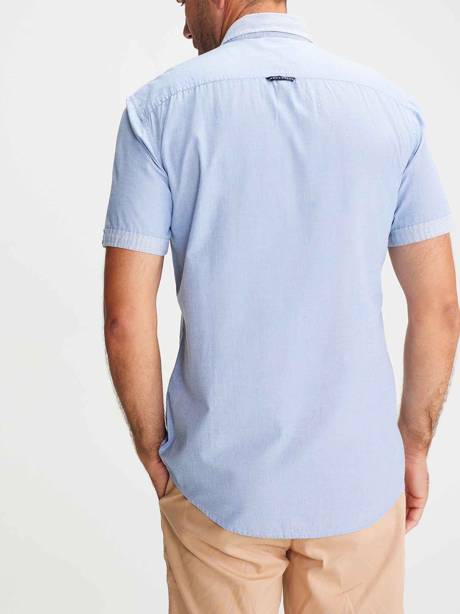 Chemise Homme Manches Courtes Bleu