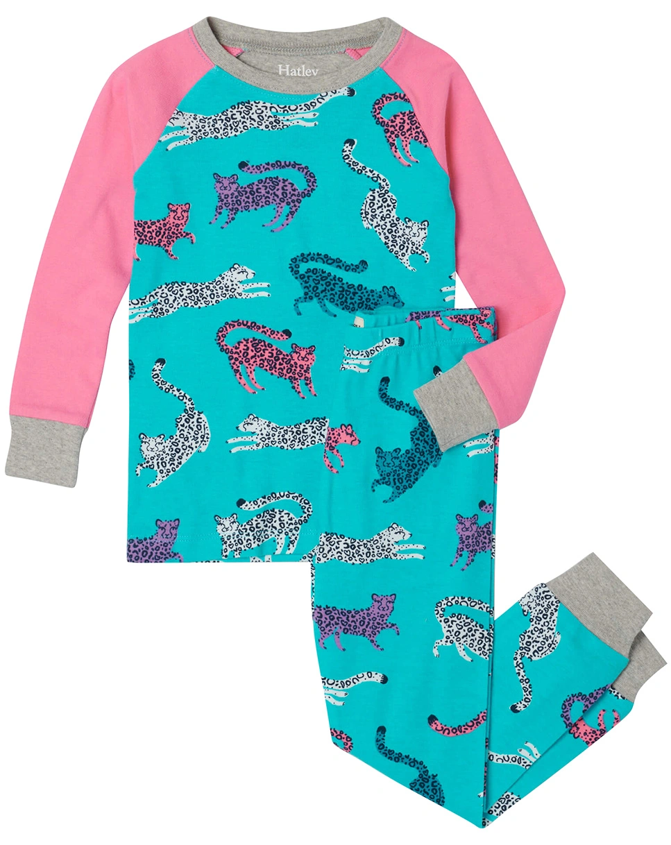 Schlafanzug lang FAB CHEETAHS in light blue