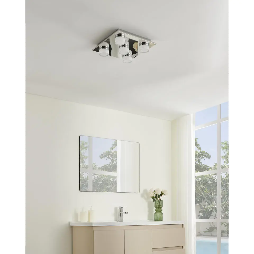 EGLORomendo1Plafondlamp-LED-32cm-Chroom-Dimbaar