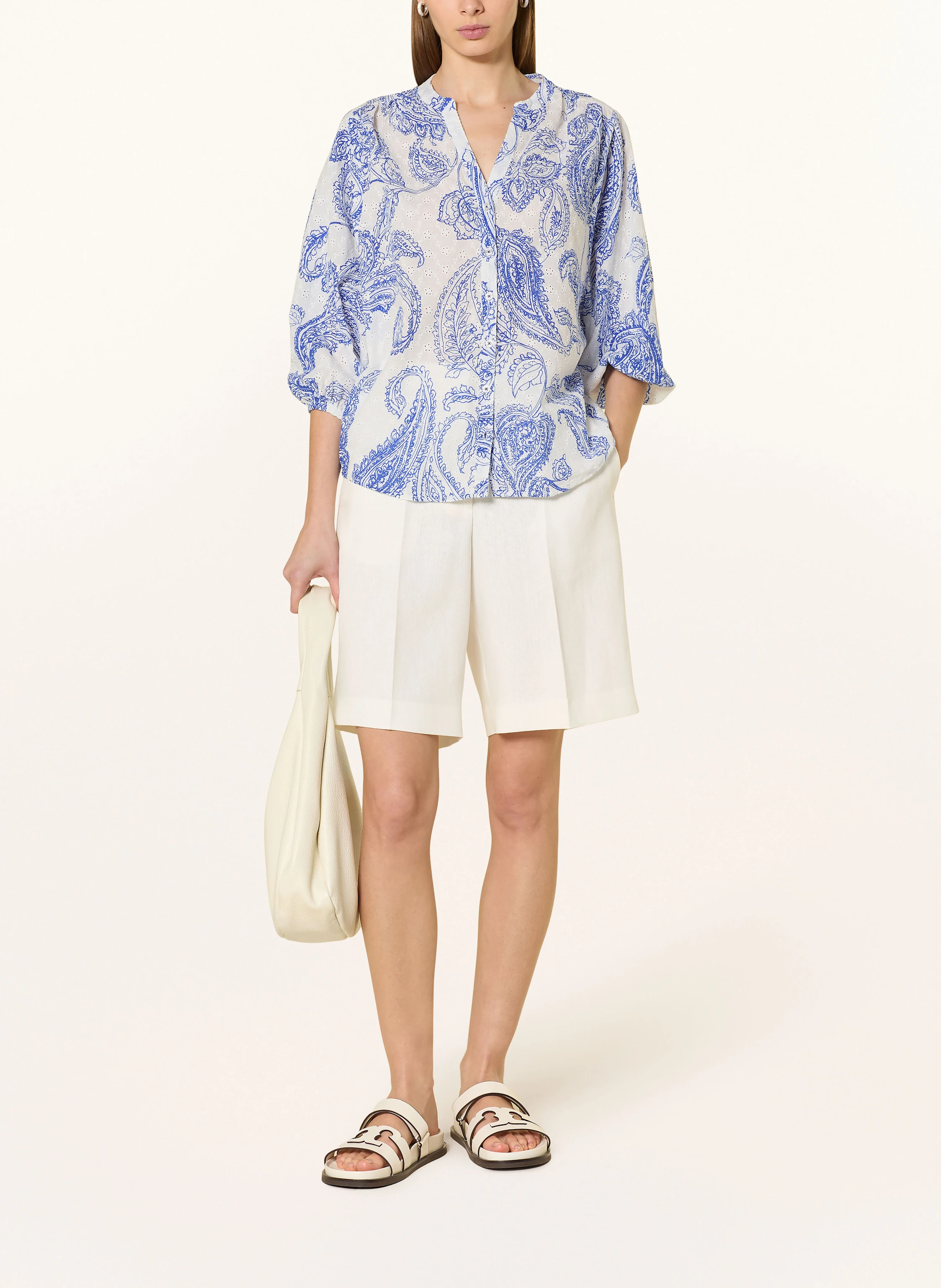 Emily VAN DEN BERGH Bluse aus Lochspitze mit 3/4-Arm