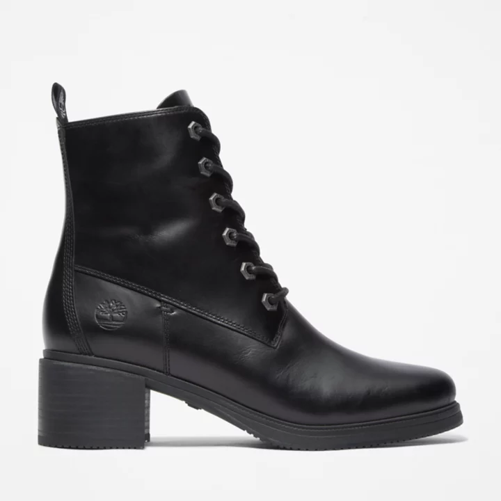 Bota feminina Dalston Vibe de 6 polegadas na cor preta.