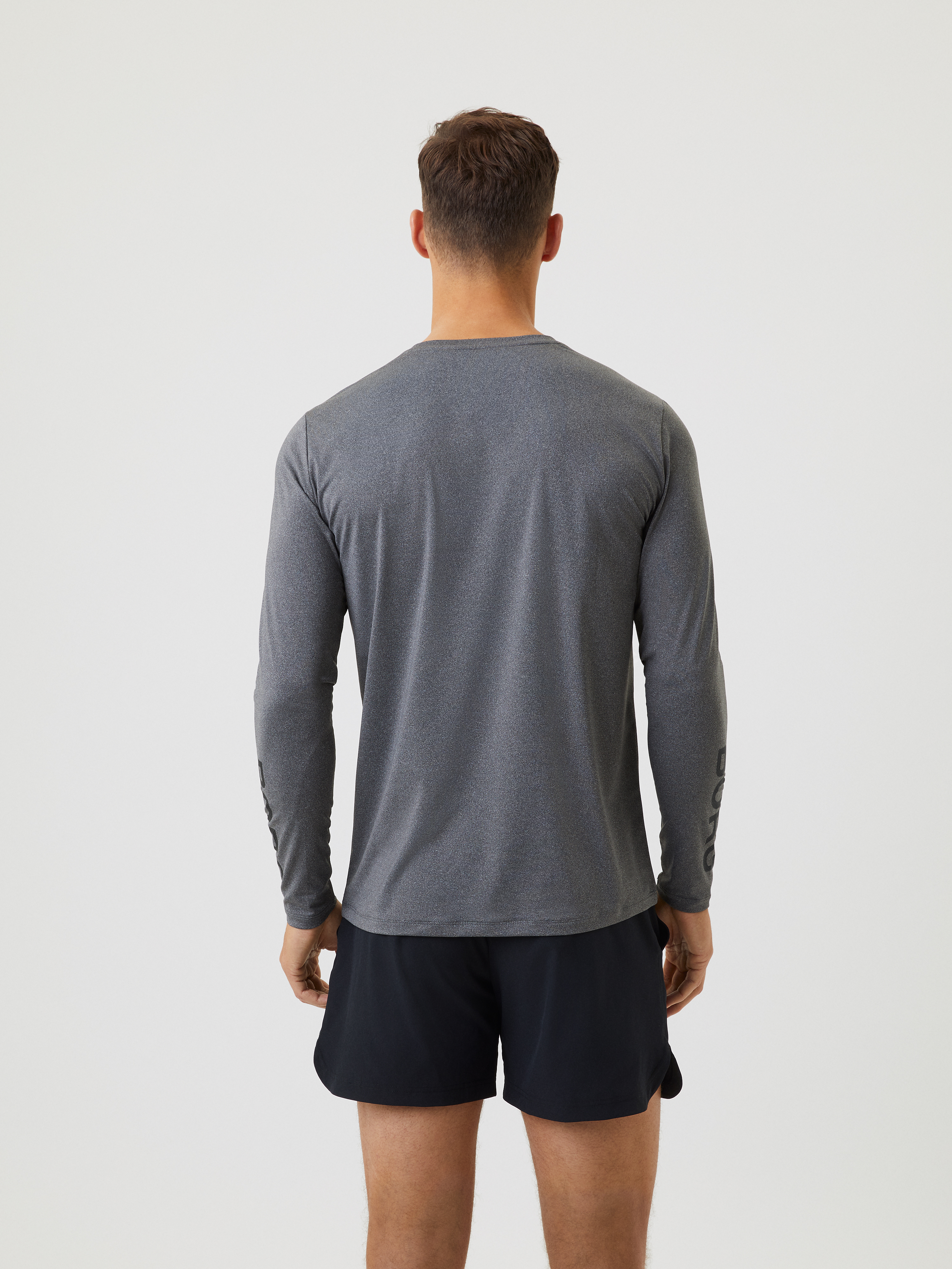 Borg Long Sleeve Herre GY029/Dark Grey Melange