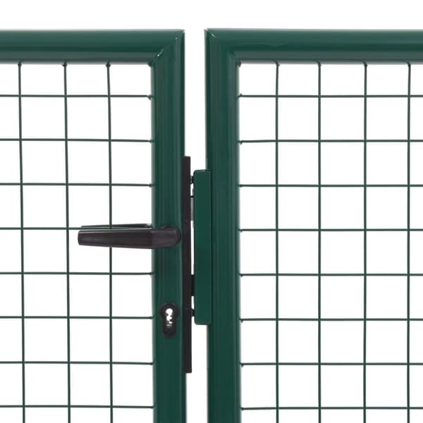 vidaXL Hageport stål 350x100 cm grønn